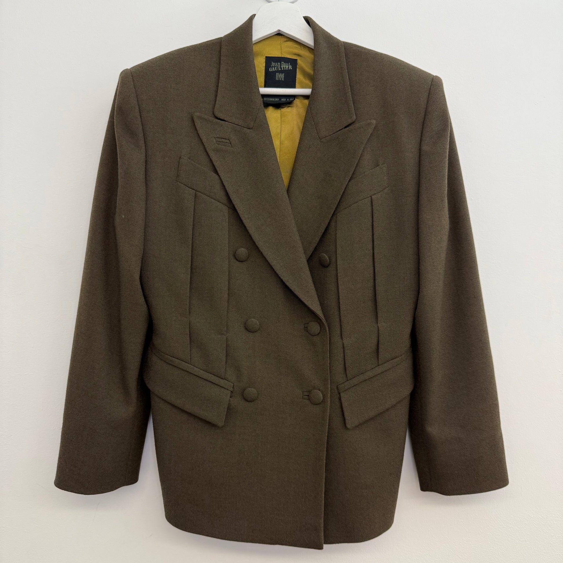 Jean Paul Gaultier Femme tailor made green colbert