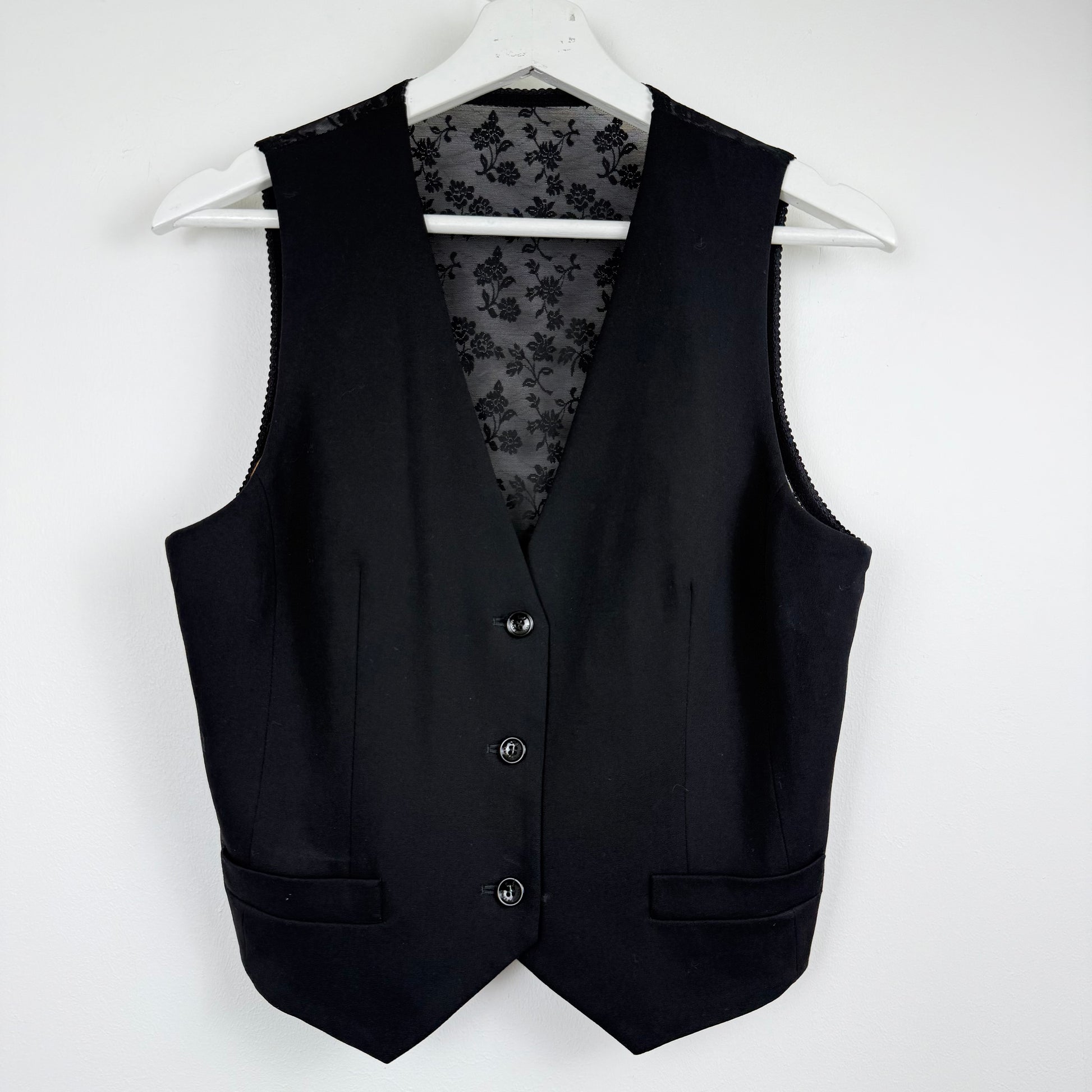 Dolce & Gabbana Leopard Lining Blazer & Lace Back Vest Set