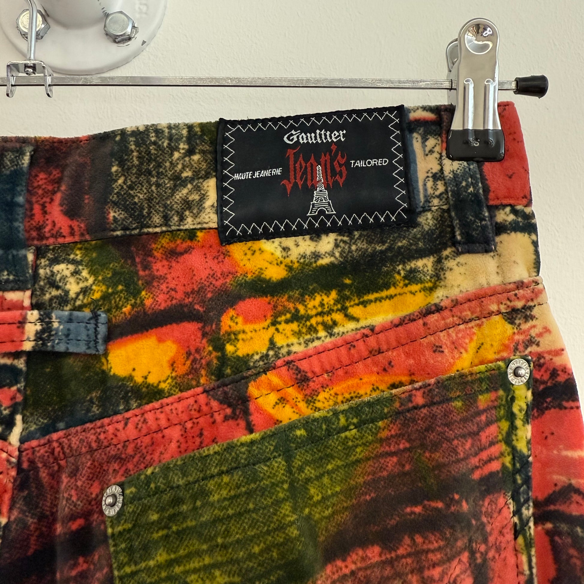 Jean Paul Gaultier "Fight Racism" Brick Wall Print Trousers