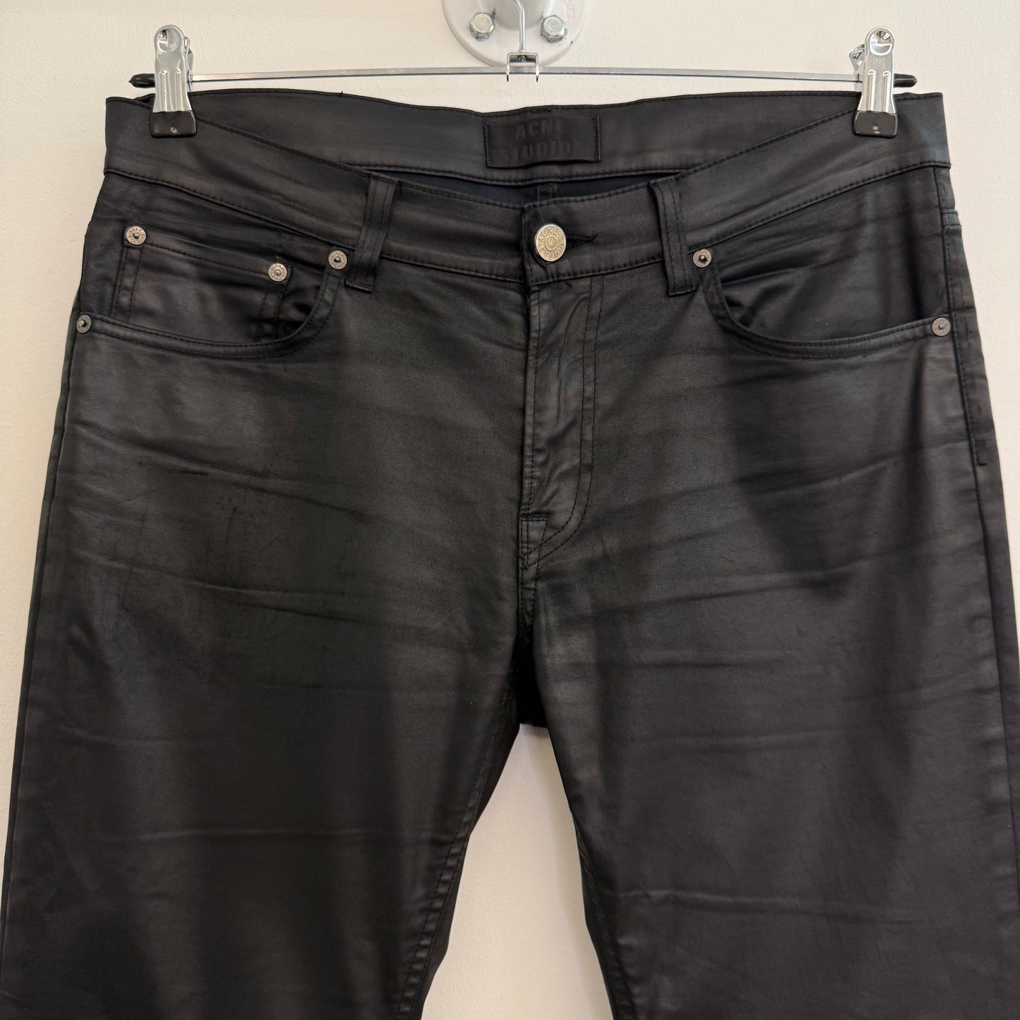Acne Studios Ace Pleather Coated Skinny Jeans