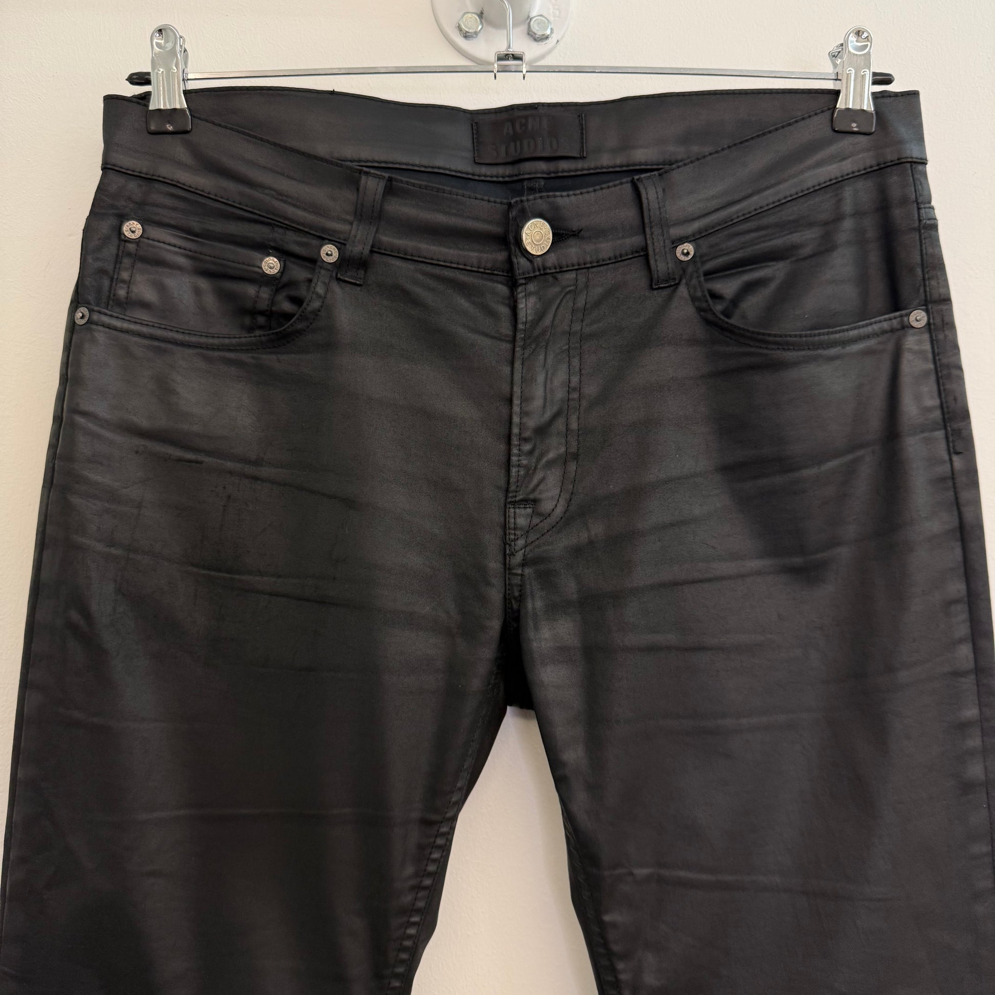 Acne Studios Ace Pleather Coated Skinny Jeans