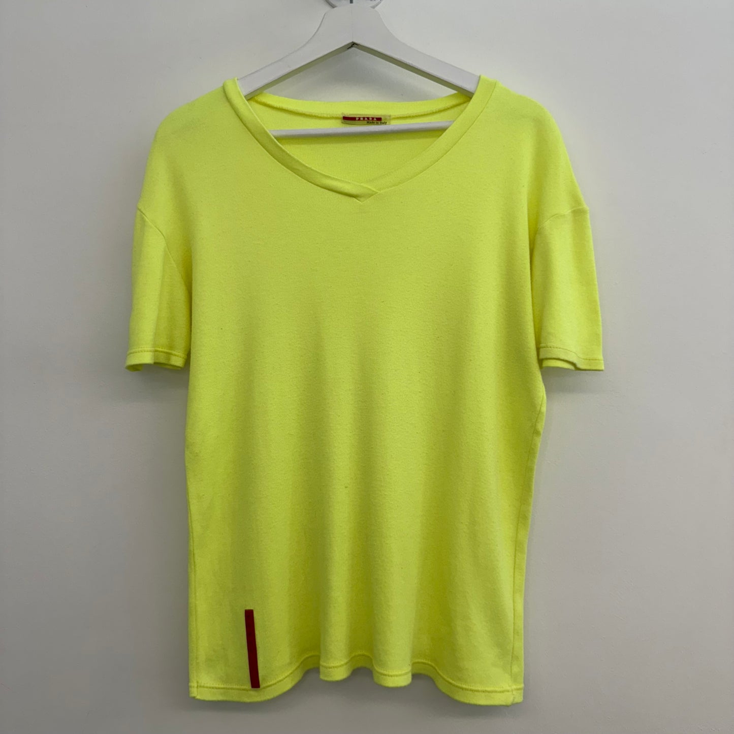Prada Sport Neon Yellow Linea Rossa T-Shirt