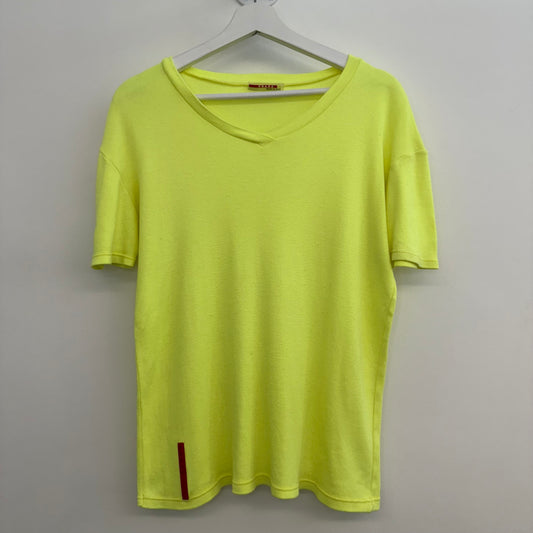 Prada Sport Neon Yellow Linea Rossa T-Shirt