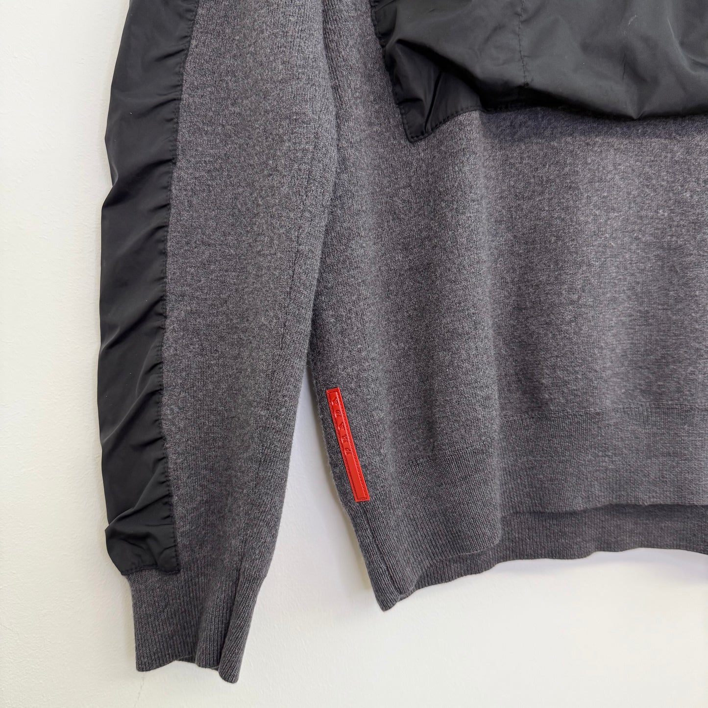 Prada Sport Linea Rossa Grey Zip-Up Fleece (ca. 2000-2005)