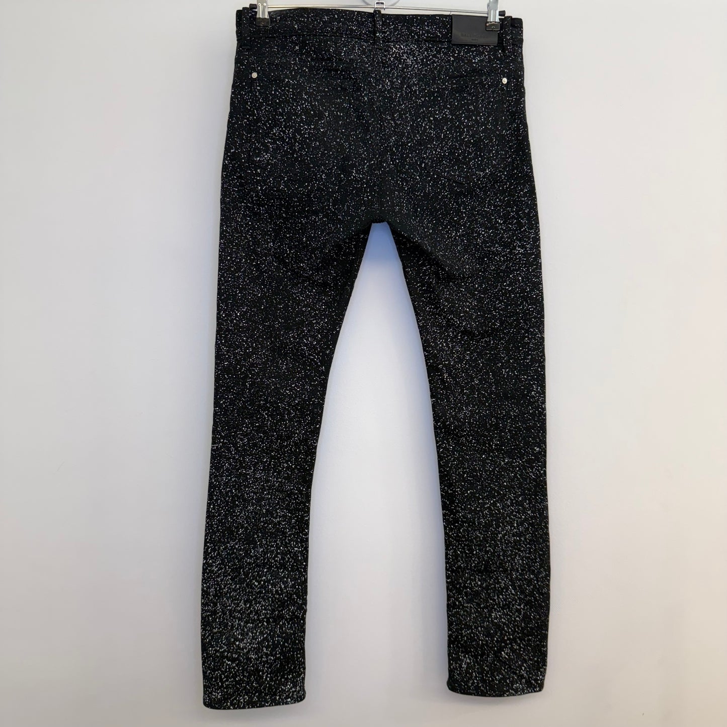 Balenciaga jeans black with white speckles