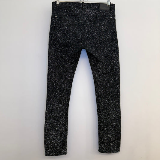 Balenciaga jeans black with white speckles