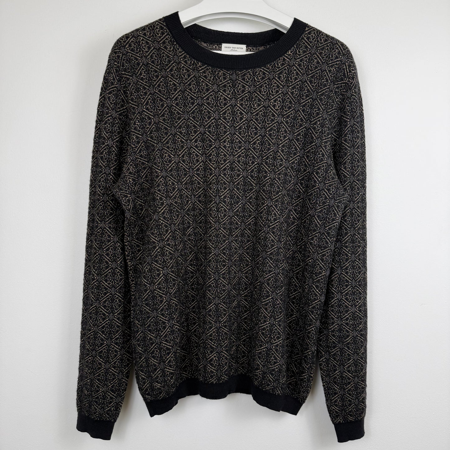 Dries Van Noten Geometric Jacquard Knit Sweater