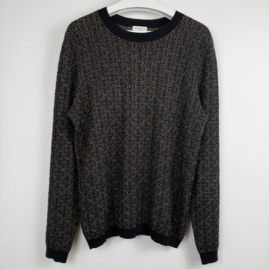 Dries Van Noten Geometric Jacquard Knit Sweater