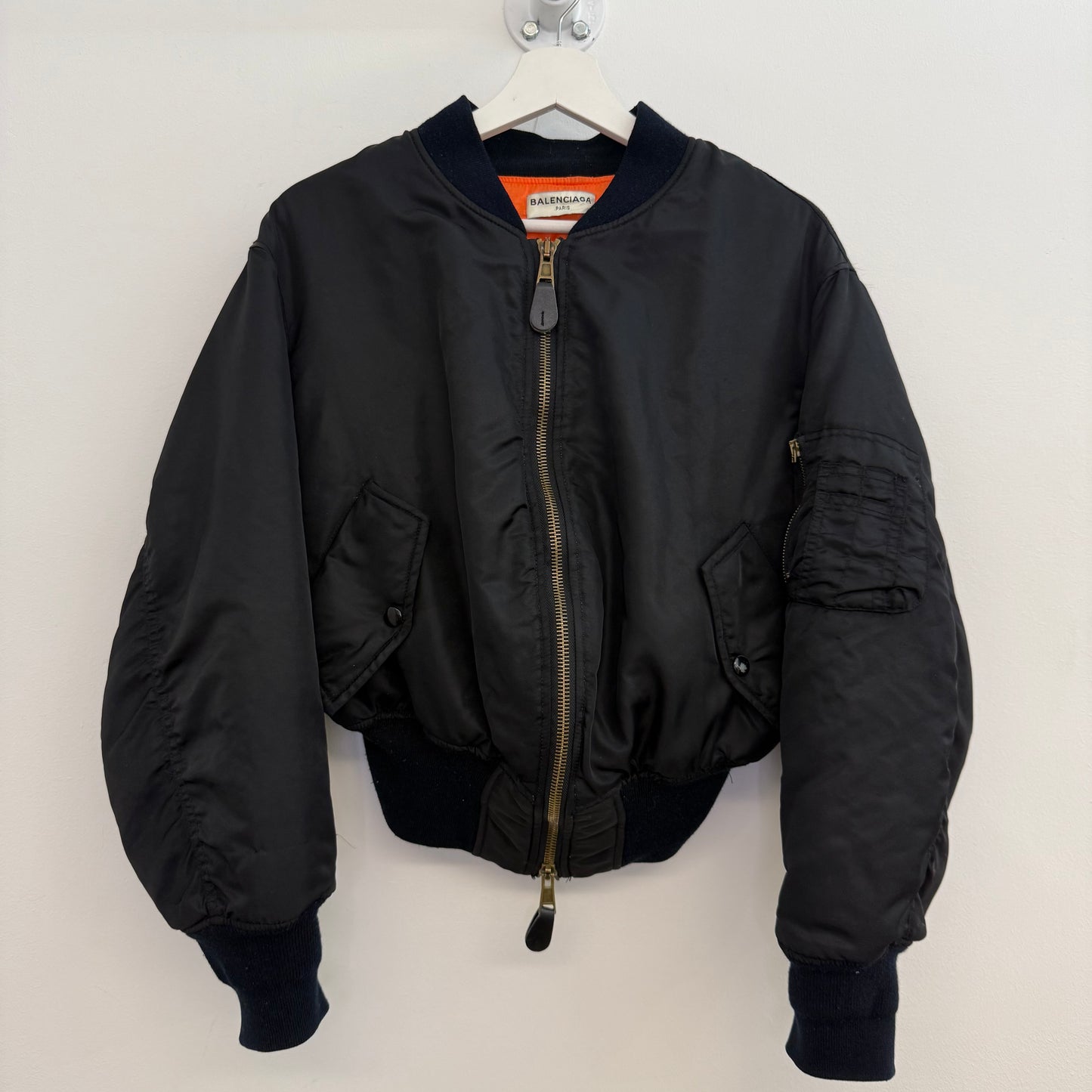Balenciaga Cropped MA-1 Bomber Jacket