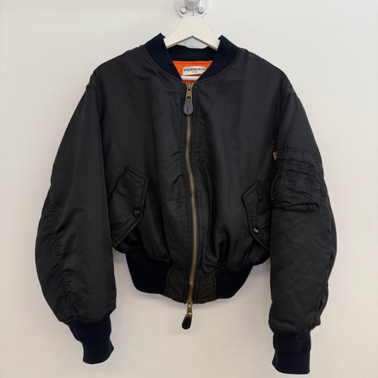 Balenciaga Cropped MA-1 Bomber Jacket
