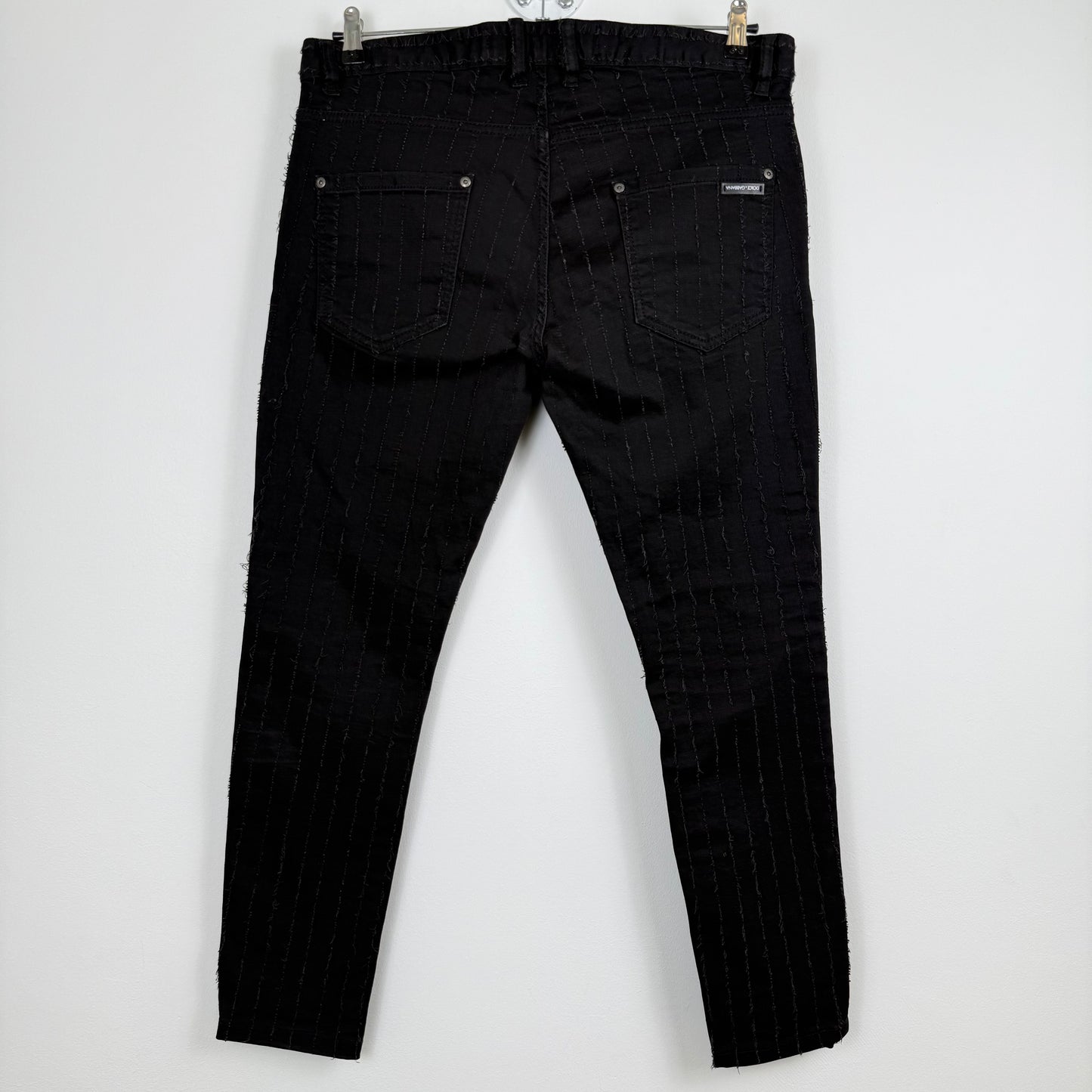 Dolce & Gabbana '14 Gold' Distressed Striped Denim **