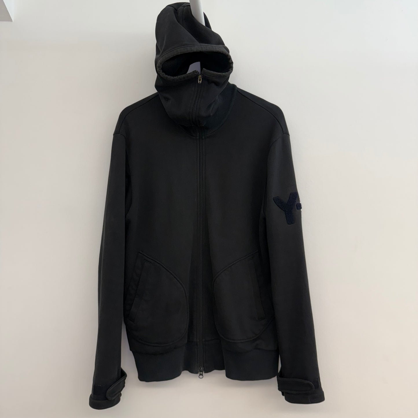 Y-3 Yohji Yamamoto x Adidas Black balaclava hoodie