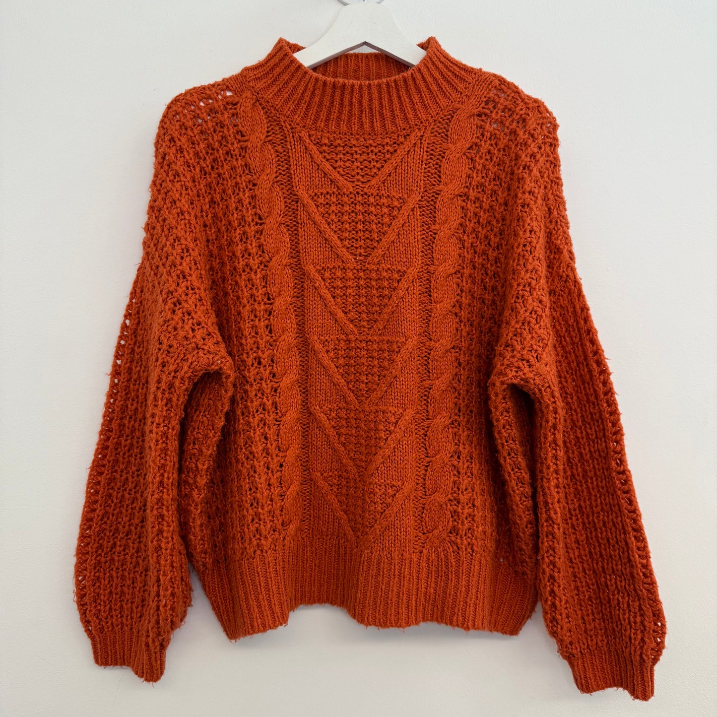 COMME des GARÇONS SHIRT, gebreide, zacht oranje trui