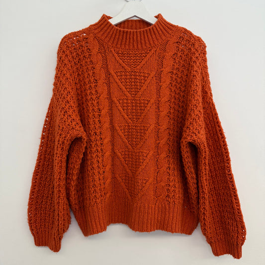 COMME des GARÇONS SHIRT, gebreide, zacht oranje trui