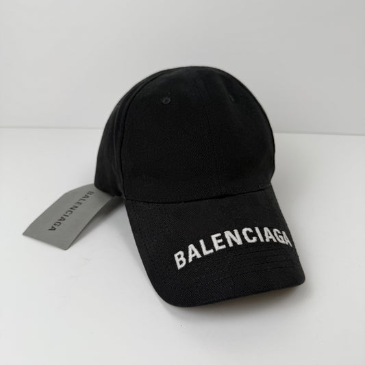 Balenciaga Black Logo Baseball Cap