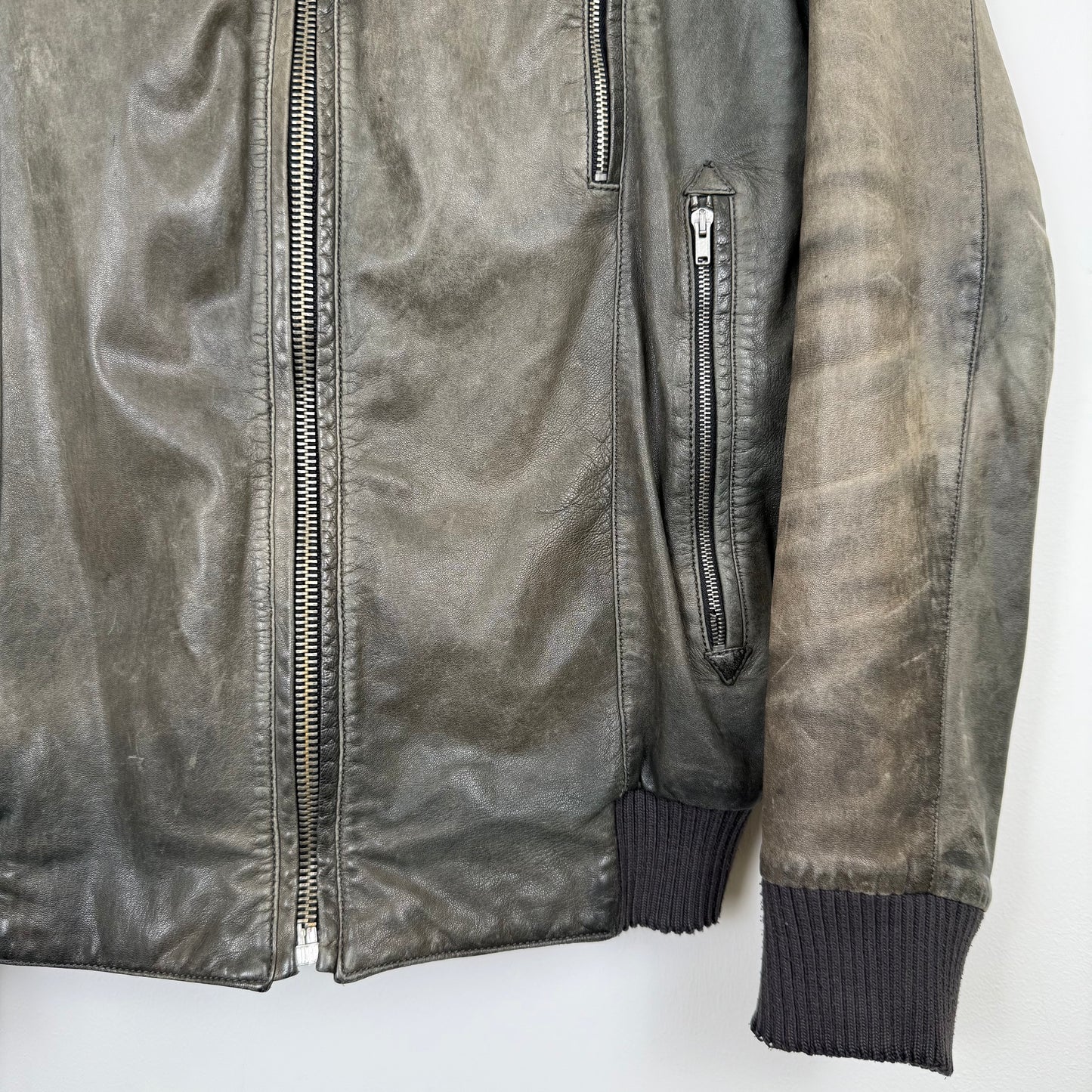 Silent by Damir Doma Washed Leather Bomber