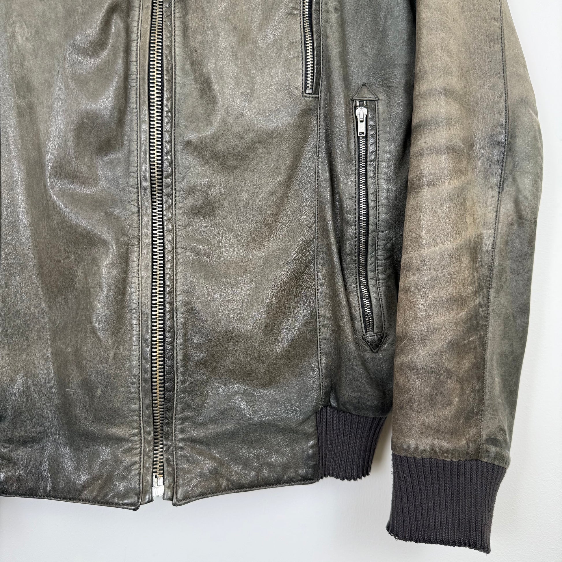 Silent by Damir Doma Washed Leather Bomber