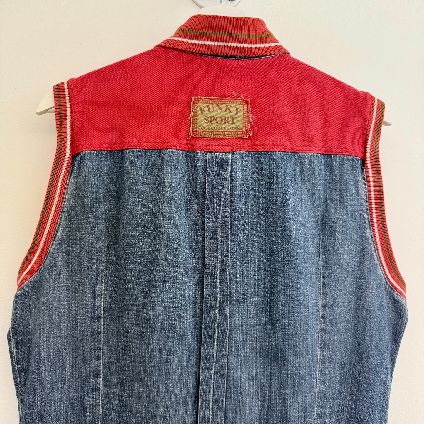 Dolce & Gabbana D&G Vintage "Funky Sport" Denim Sleeveless Shirt Vest