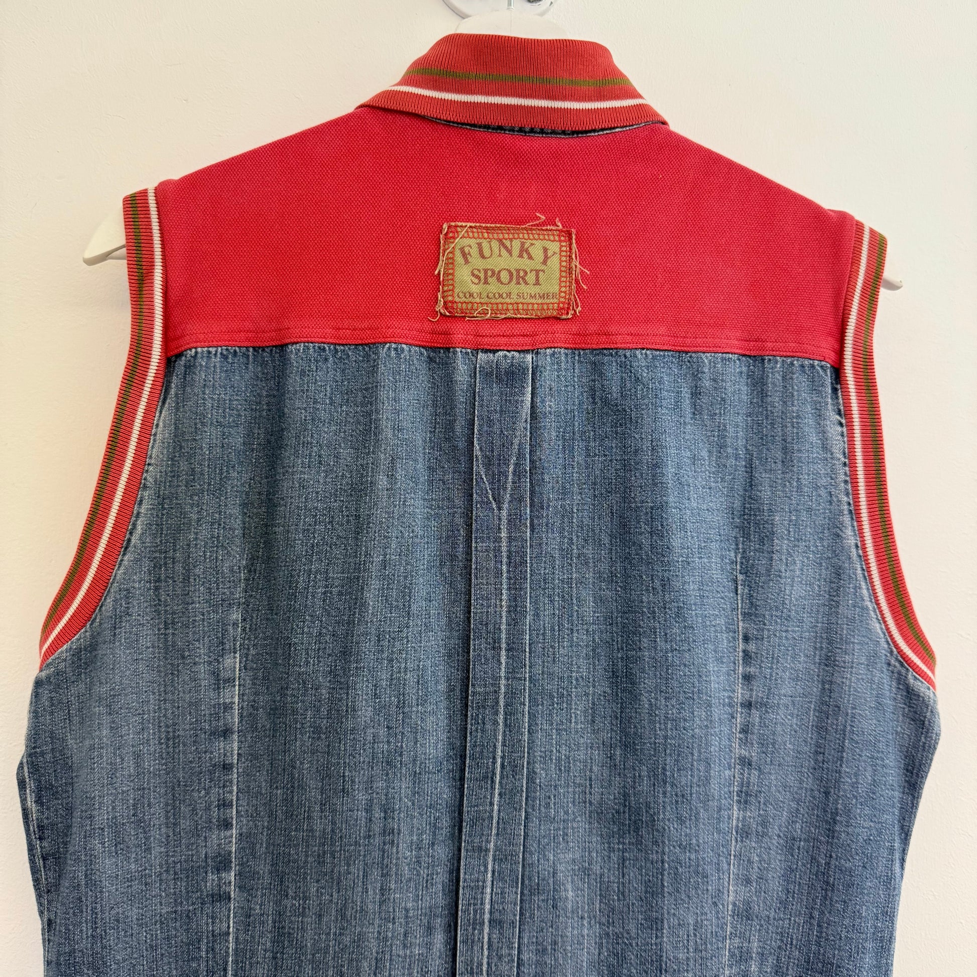 Dolce & Gabbana D&G Vintage "Funky Sport" Denim Sleeveless Shirt Vest
