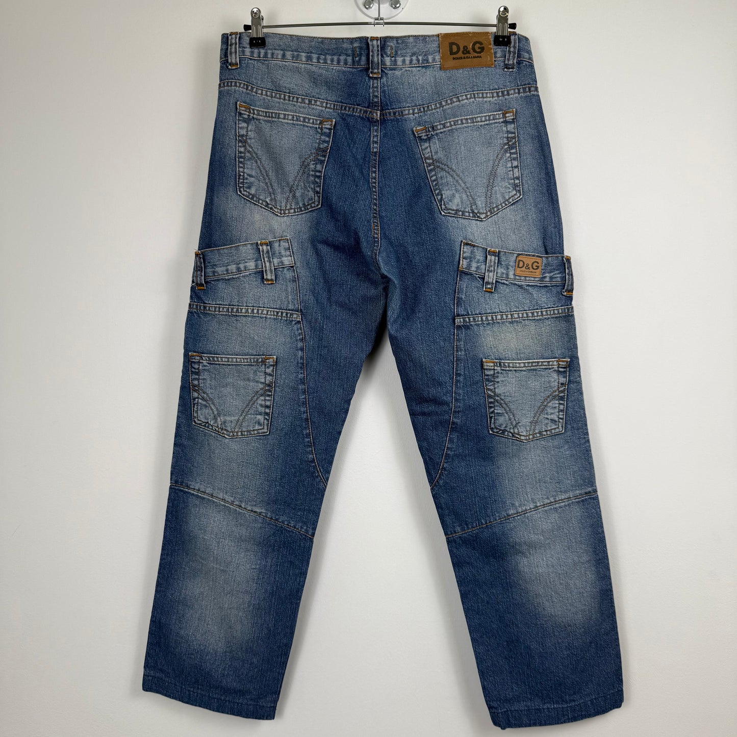 D&G Dolce & Gabbana Reconstructed Multi-Pocket Jeans