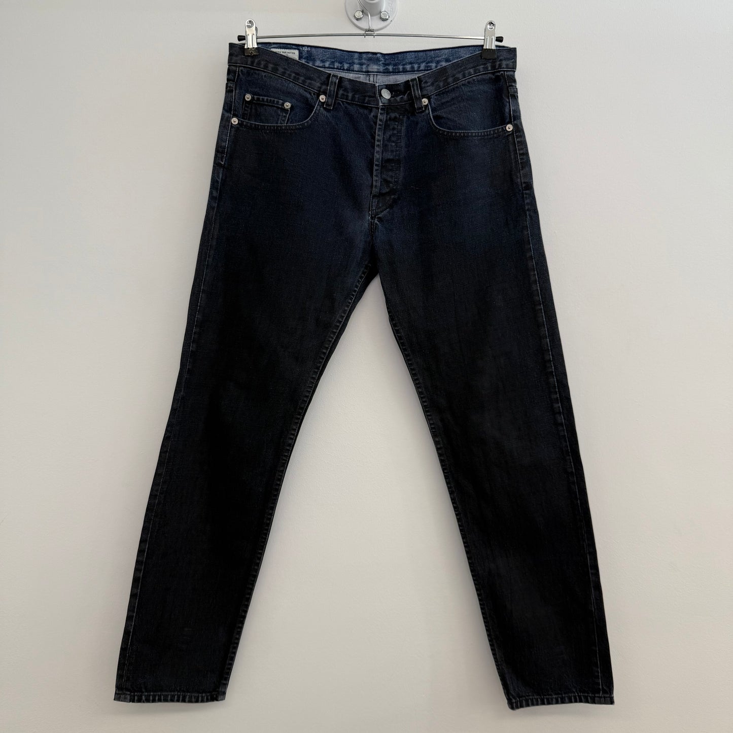 Dries van Noten Jeans, blue waxed denim