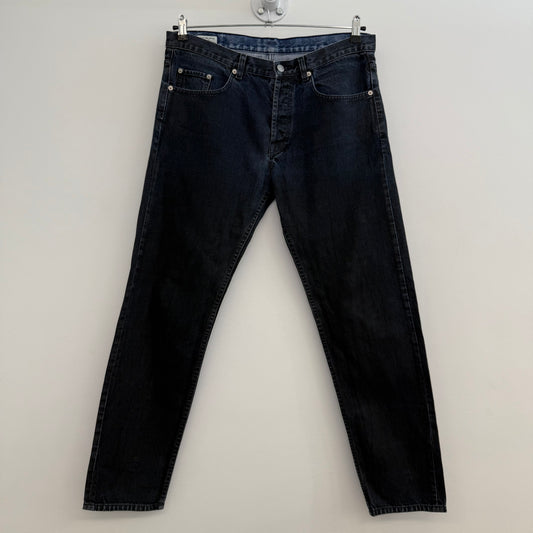 Dries van Noten Jeans, blue waxed denim