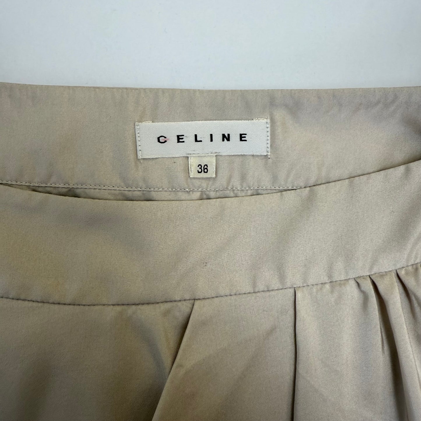 Celine FW2019 Denim Pleated Skirt by Hedi Slimane**