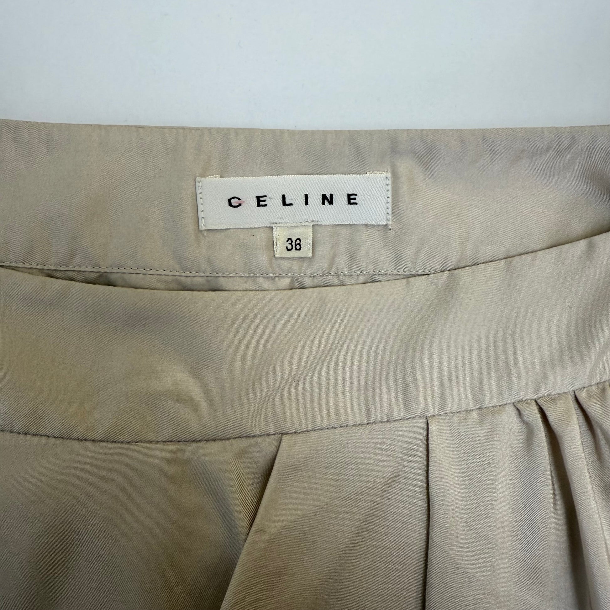 Celine FW2019 Denim Pleated Skirt by Hedi Slimane**