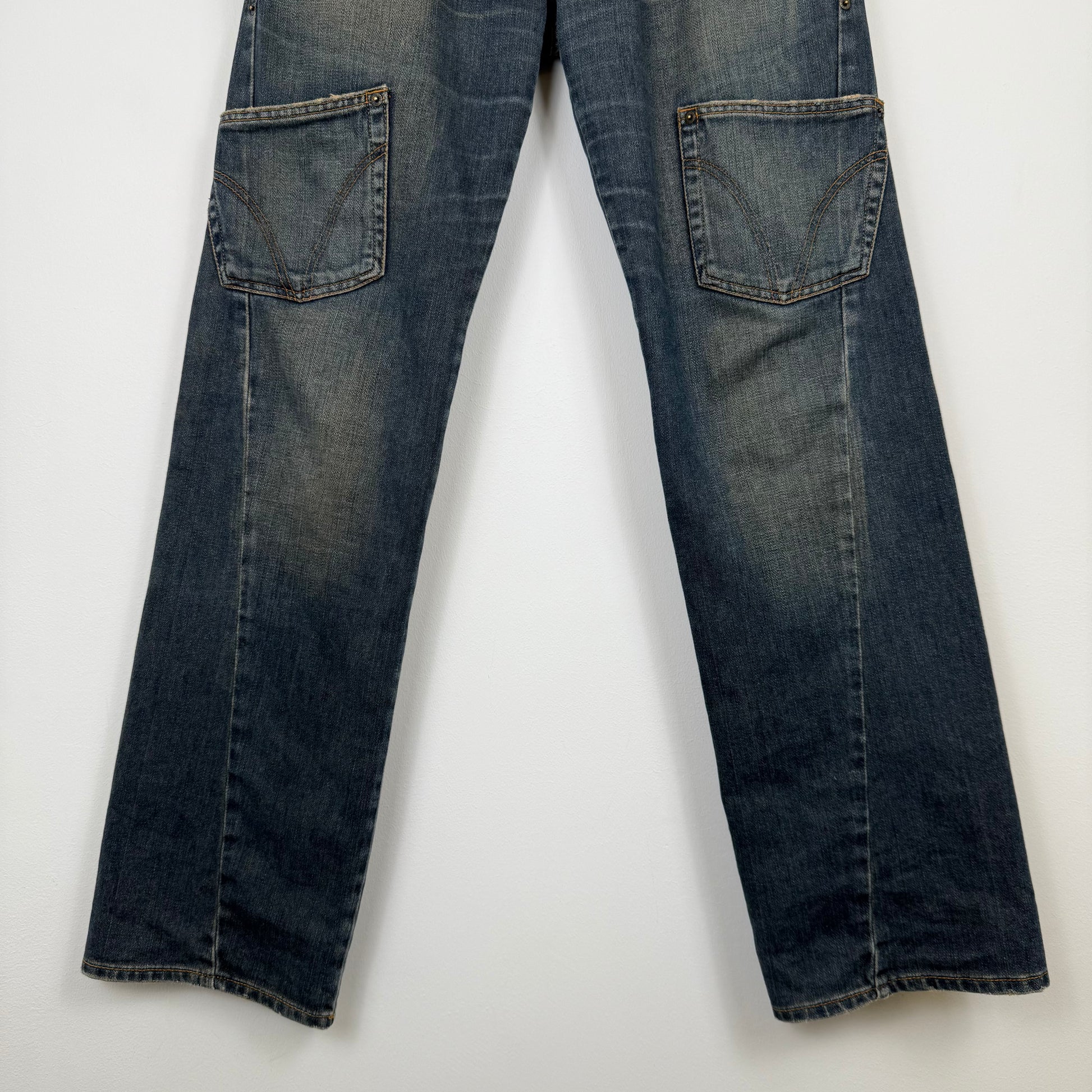 D&G 2003 Double Waist Twisted Seam Cargo Pants