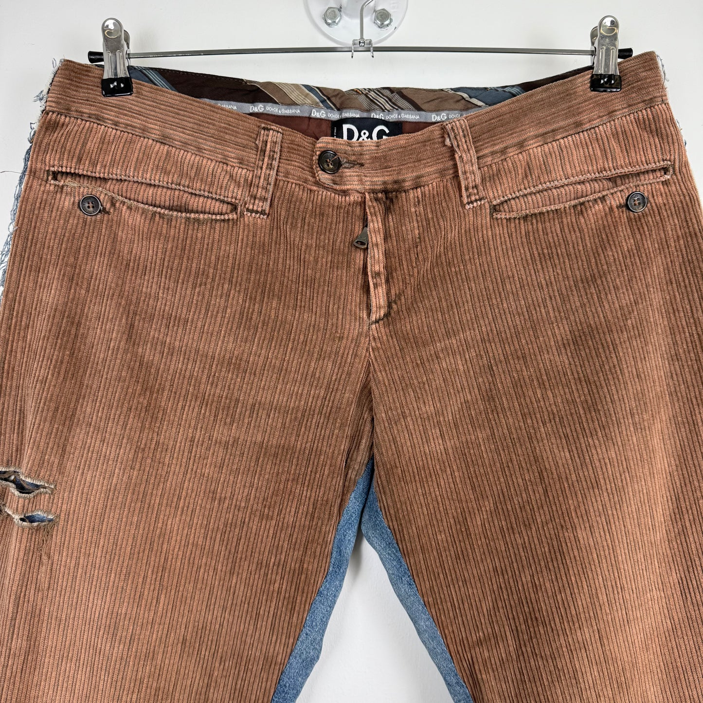 D&G Dolce & Gabbana Hybrid Corduroy-Denim Pants