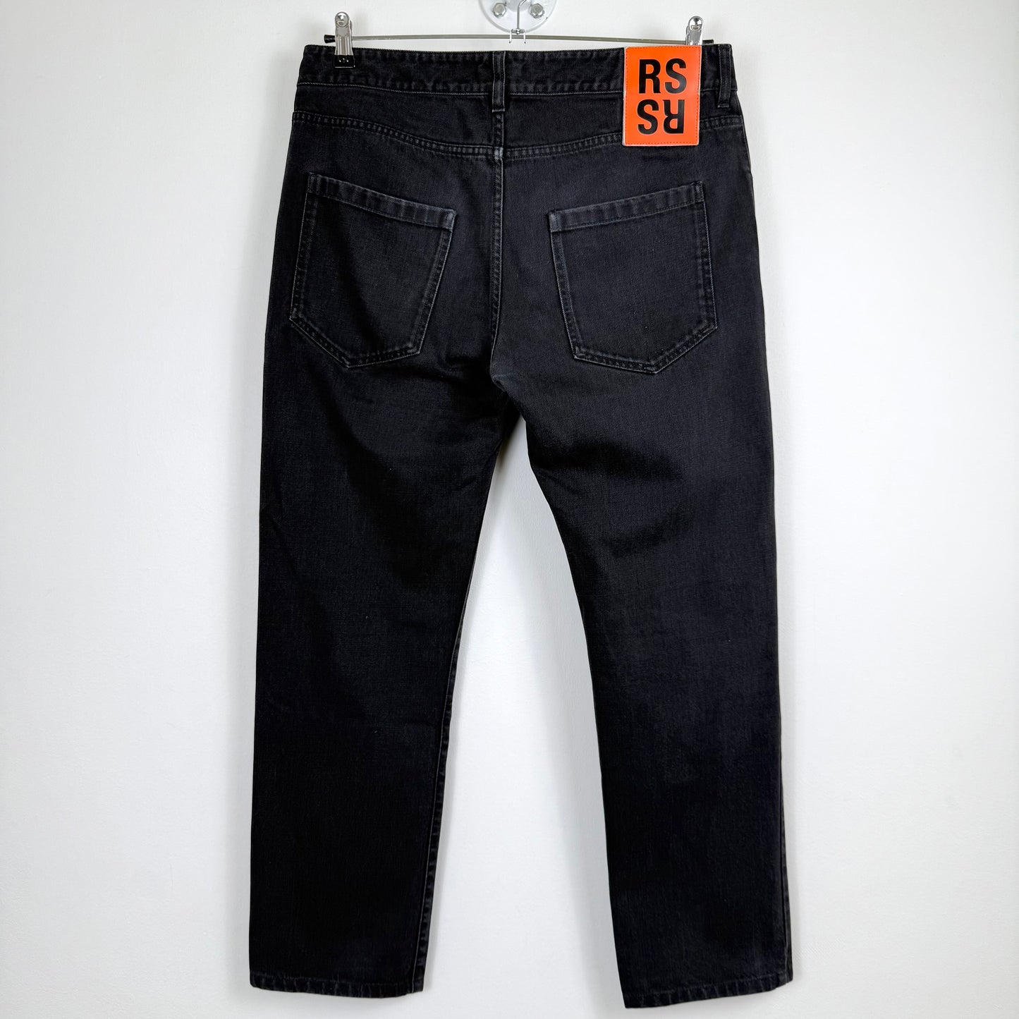Raf Simons Regular Straight Denim ‘RS’ patch jeans