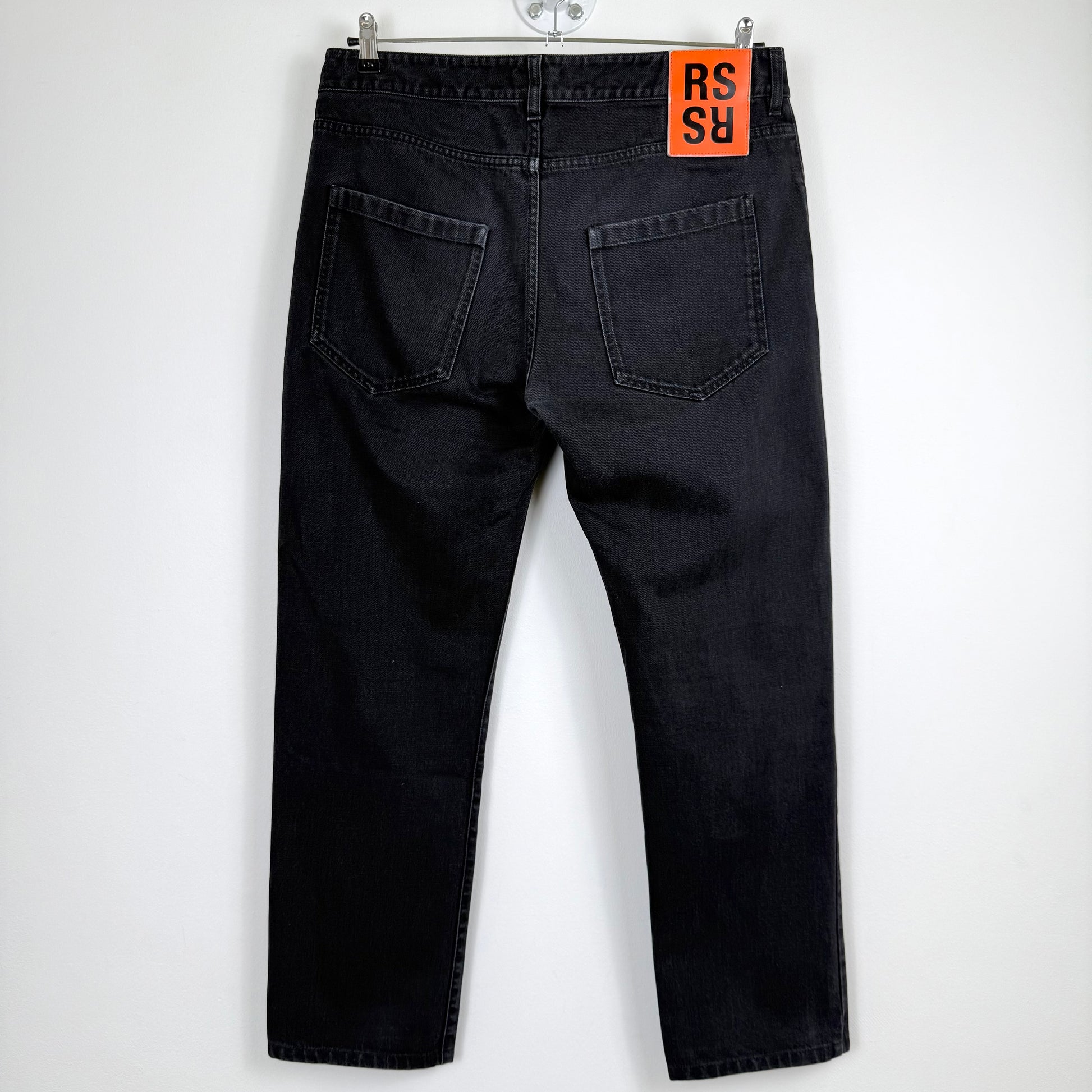 Raf Simons Regular Straight Denim ‘RS’ patch jeans