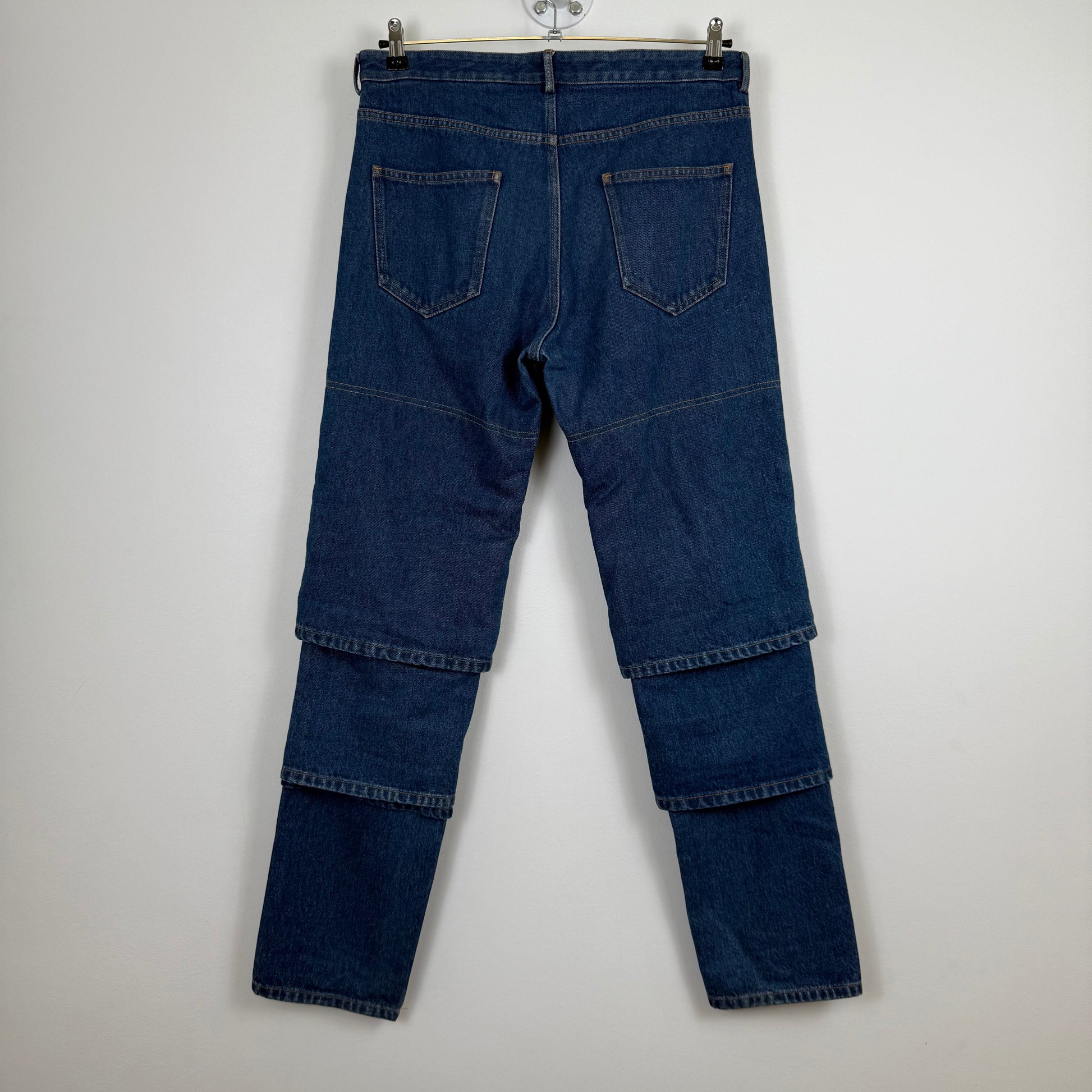 Y/Project Multi-Cuff Layered Denim Jeans