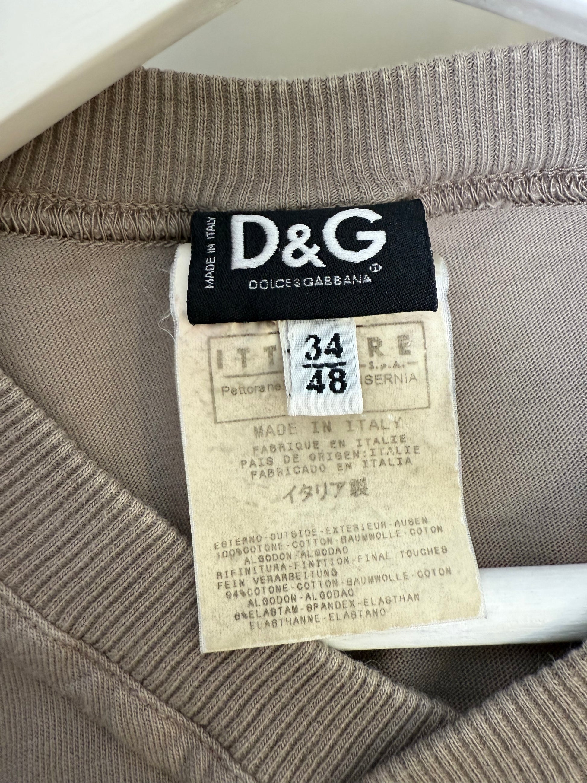 D&G Dolce & Gabbana "Private Property" Cargo Long Sleeve (2003)
