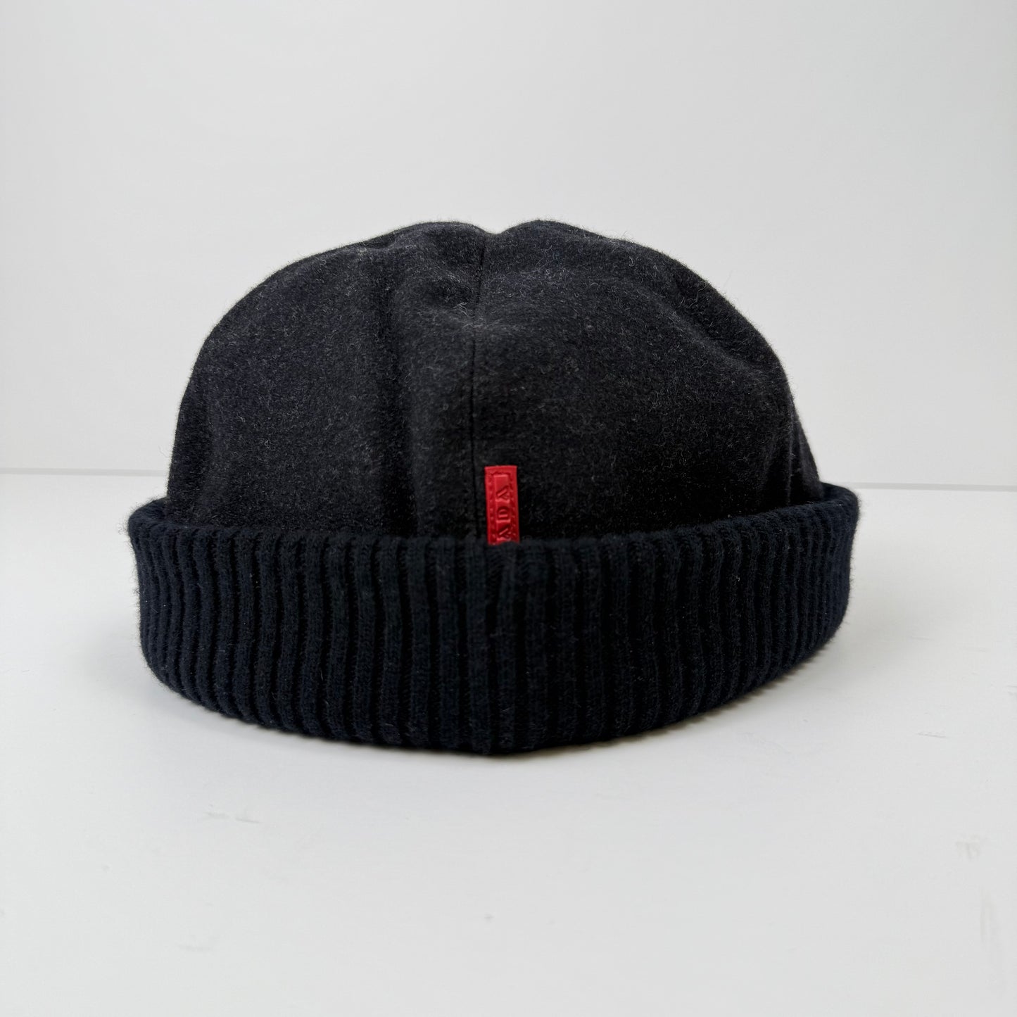 Prada Linea Rossa Wool & Nylon Beanie with Ribbed Cuff (FW2002)