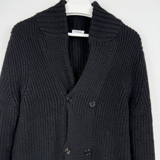 Bikkembergs long knitted black cardigan