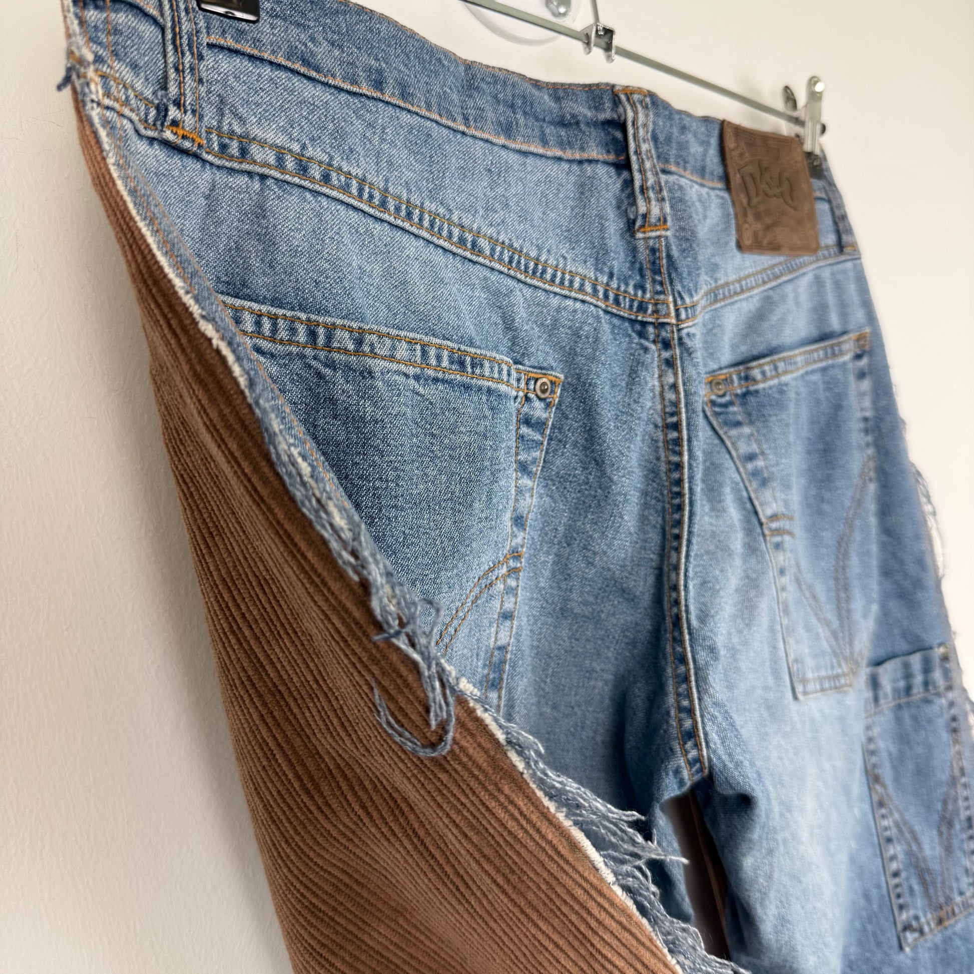 D&G Dolce & Gabbana Hybrid Corduroy-Denim Pants