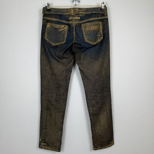 Jean Paul Gaultier (JPG) Gold-Coated Studded Denim
