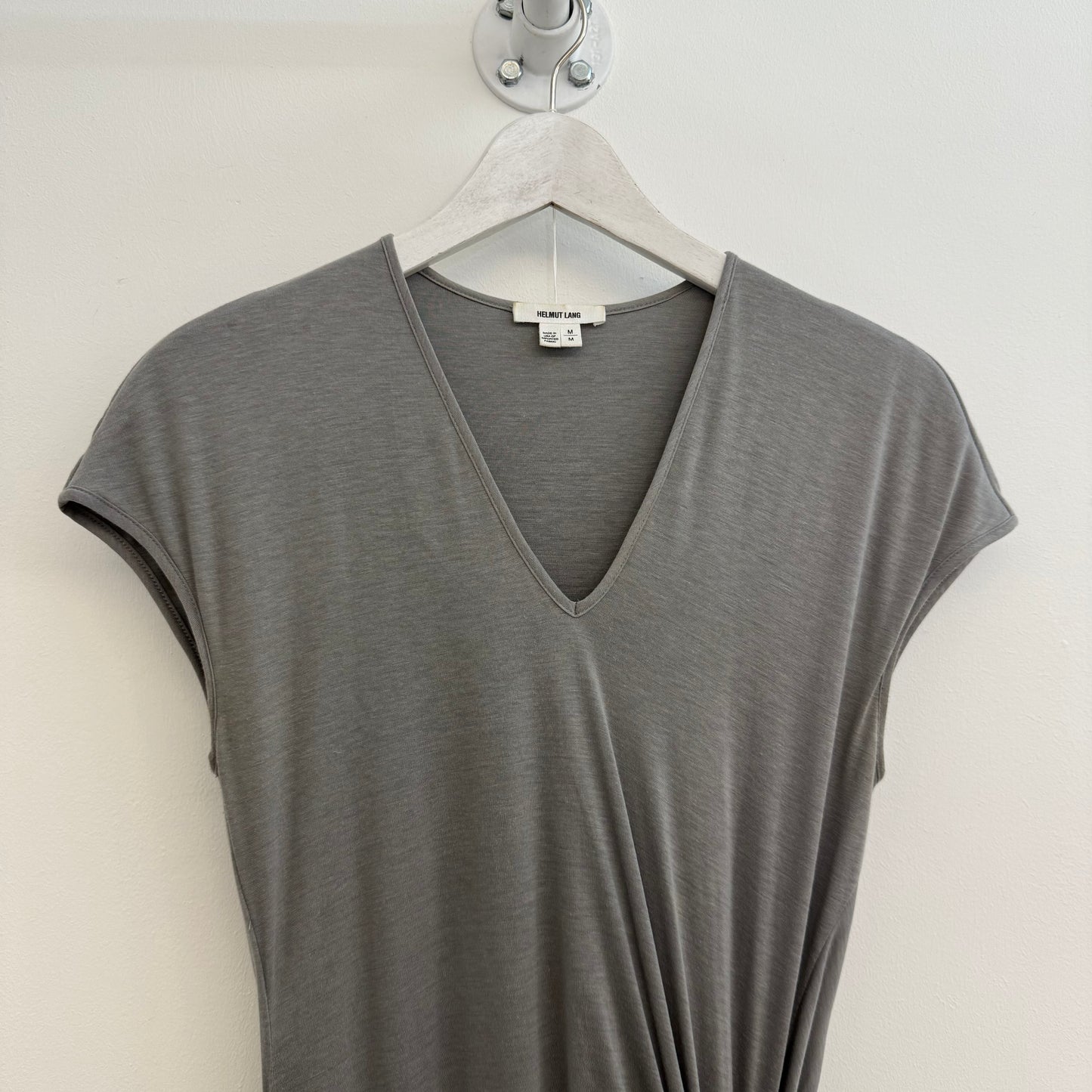 Helmut Lang grey multi layered long dress