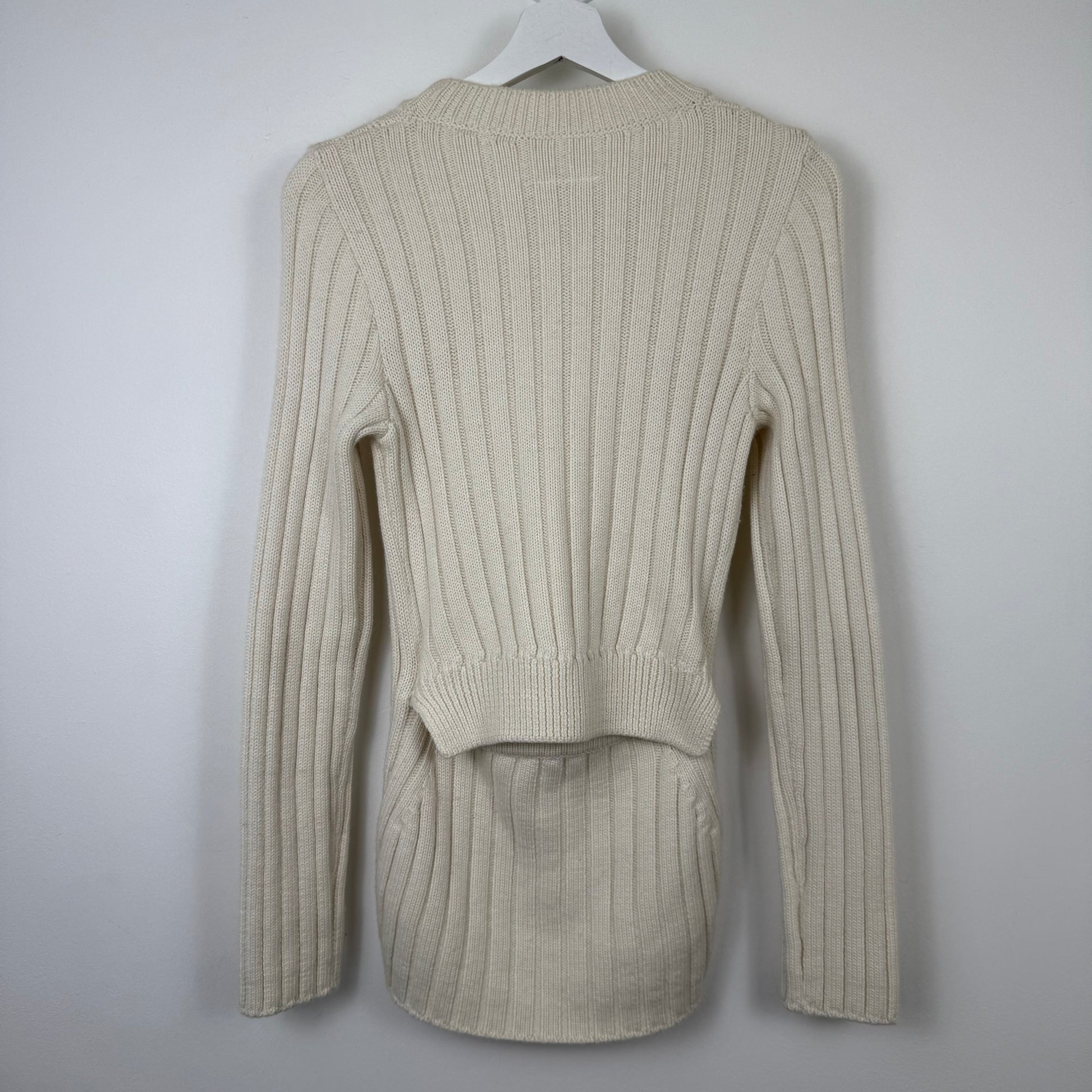 MM6 Maison Margiela Deconstructed Flap Knit Sweater