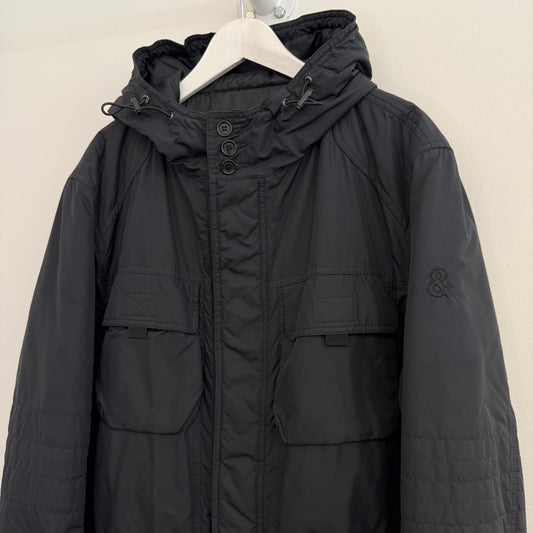 Dolce & Gabbana black cargo rain parka