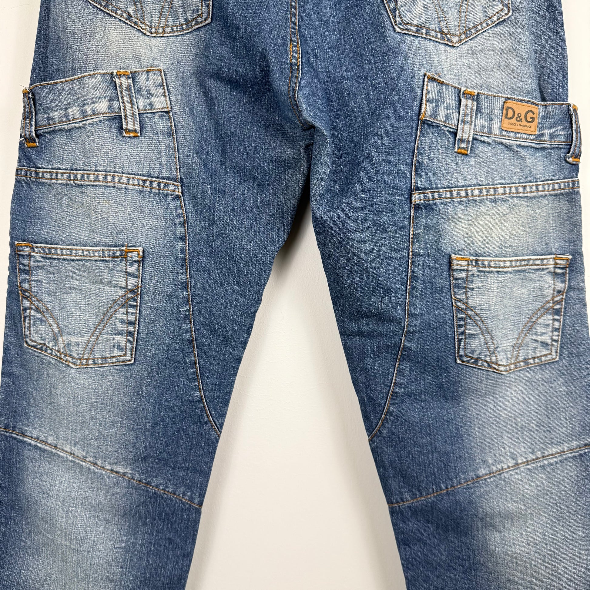 D&G Dolce & Gabbana Reconstructed Multi-Pocket Jeans