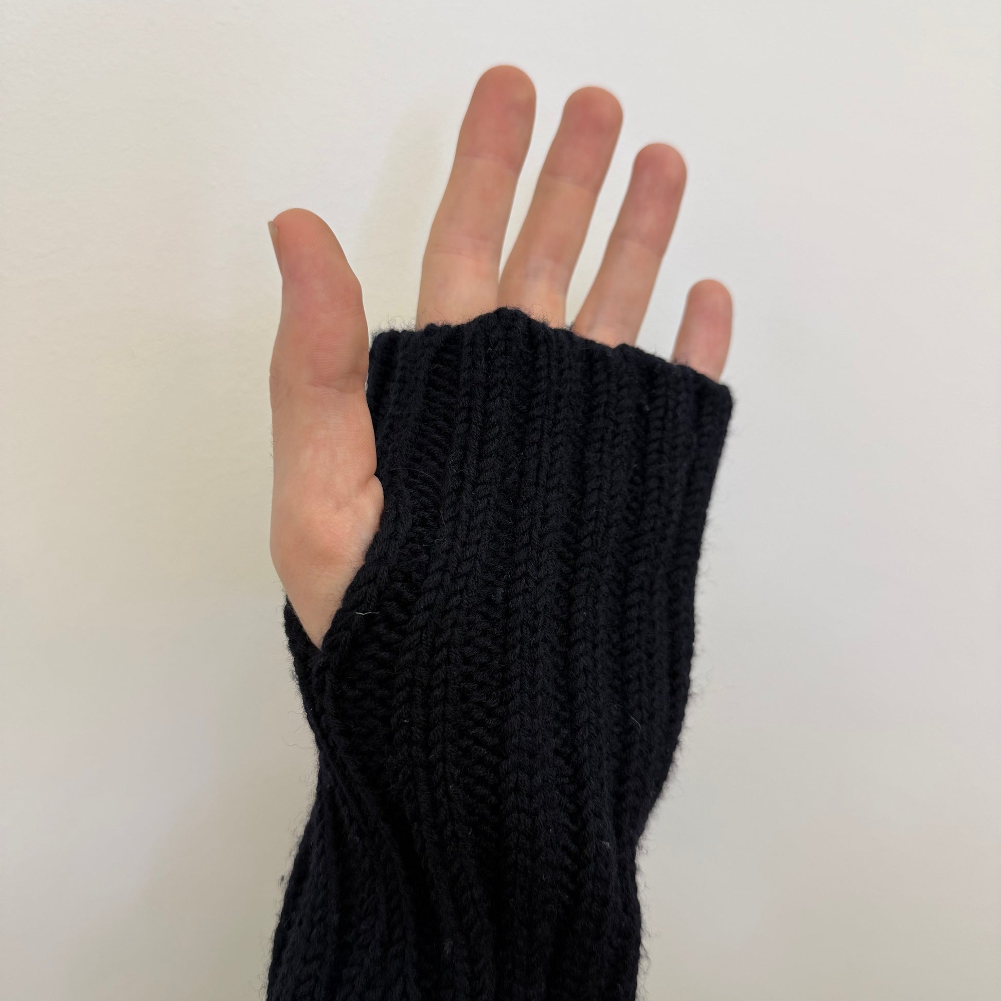 Marithe & Francois Girbaud black heavy knit sweater with turtle neck