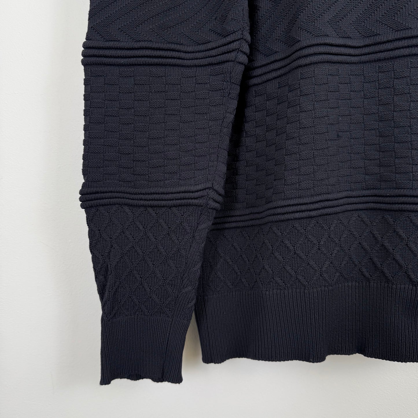 Ann Demeulemeester A/W12 textured panel knit sweater