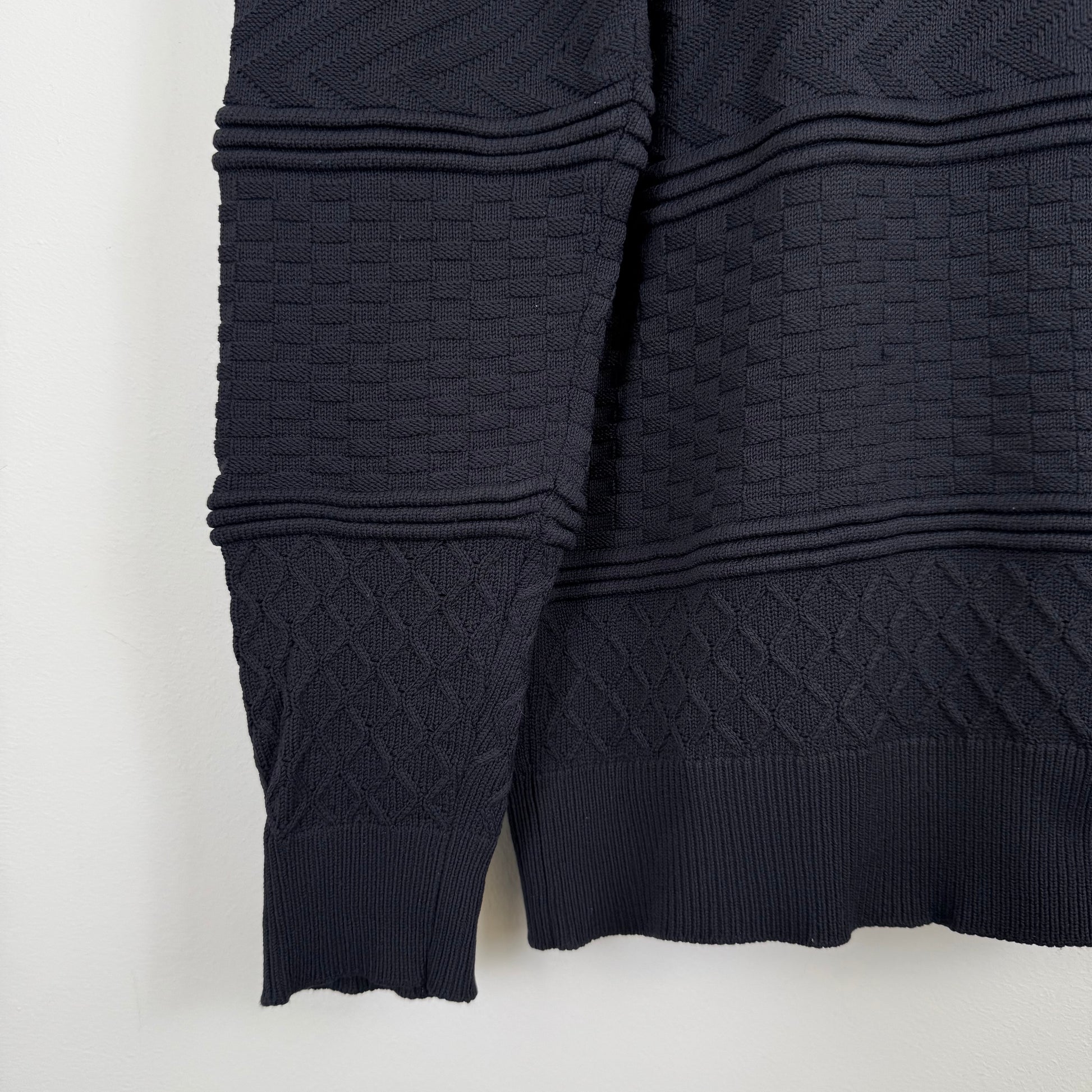 Ann Demeulemeester A/W12 textured panel knit sweater