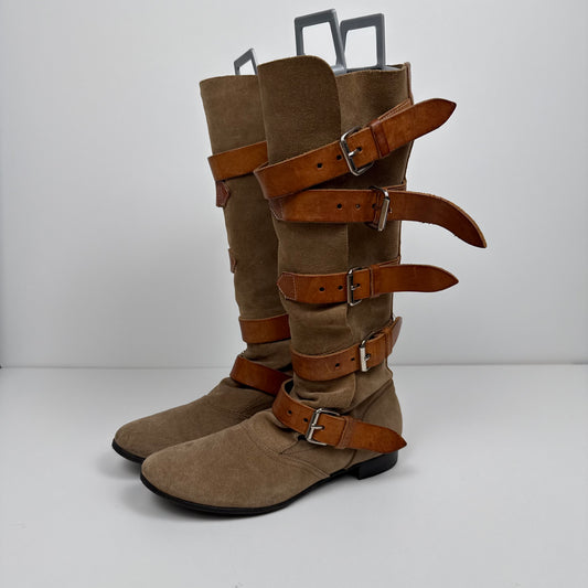 Vivienne Westwood Pirate Boots — Suede, Multi-Buckle — Size EU 39