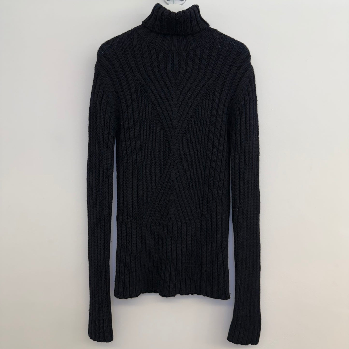 Marithe & Francois Girbaud black heavy knit sweater with turtle neck
