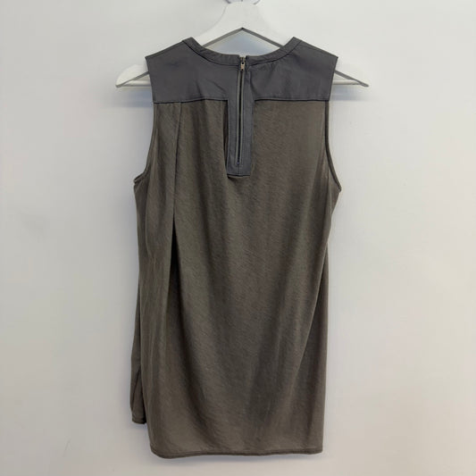 Helmut Lang Leather-Trimmed Knit Tank Top