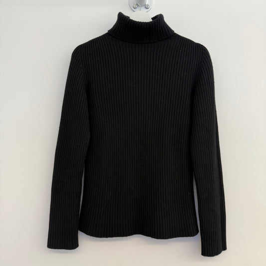 Jean Paul Gaultier Black knitted sweater with turtle neck