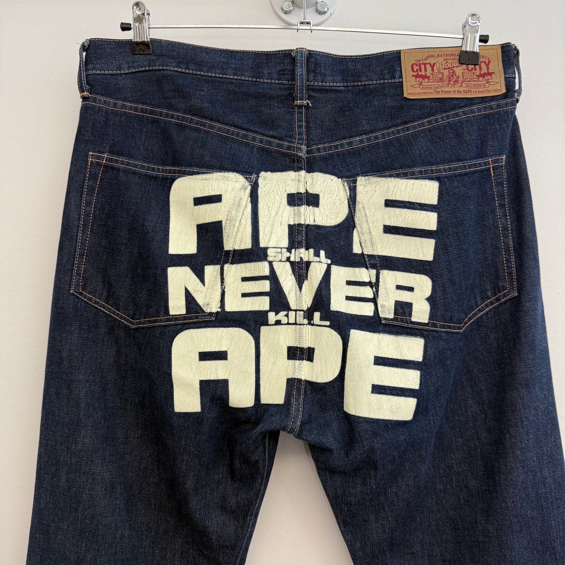 Bathing Ape wide denim pants